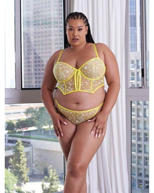 Savage X Yellow Puff Daisy String Bikini