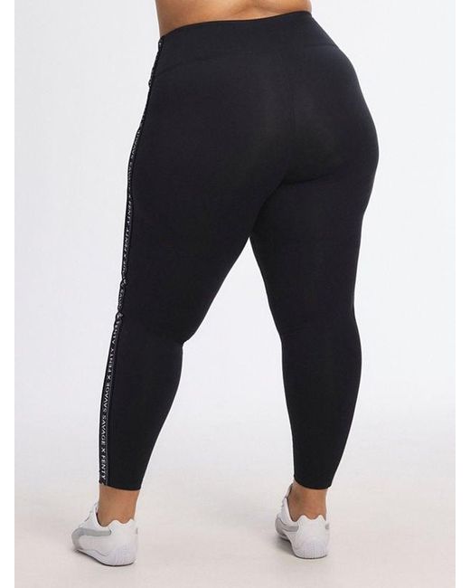 Savage X Black Supple Flex High-waist Side Logo Band Legging