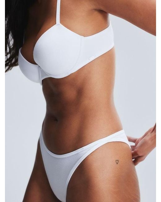 Savage X White Cotton Essentials Demi T-shirt Bra