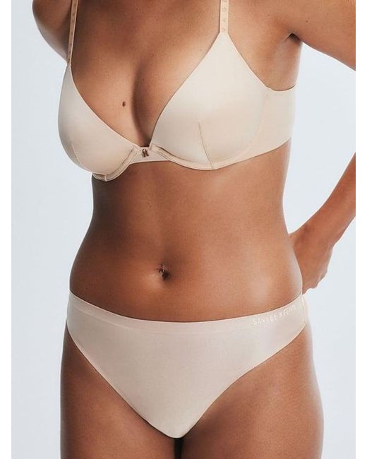 Savage X Brown New Microfiber No-show Thong