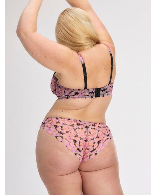 Savage X Red Sun Tide Floral Lace Unlined Balconette Bra