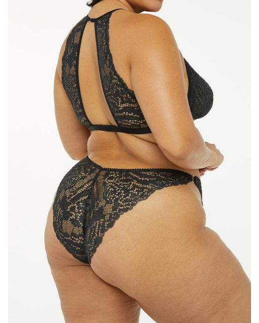 Savage X Brown Alien Animal High-neck Lace Bralette