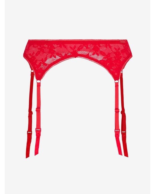 Savage X Red Luxe Lace Garter Belt