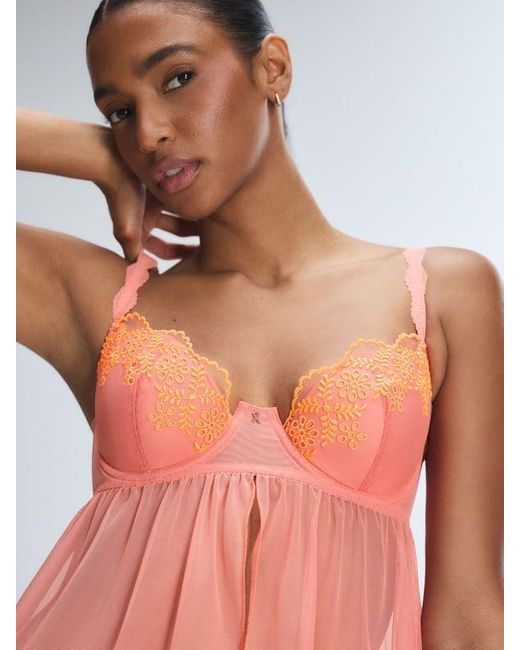 Savage X Orange In Your Daydreams Babydoll Slip