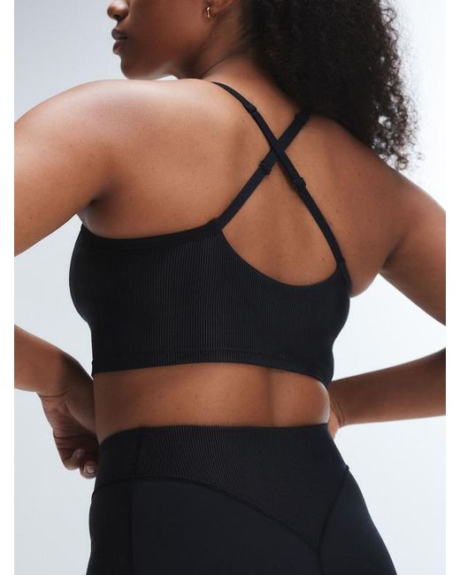 Savage X Black Curve Alert Rib Shelf-bra Tank