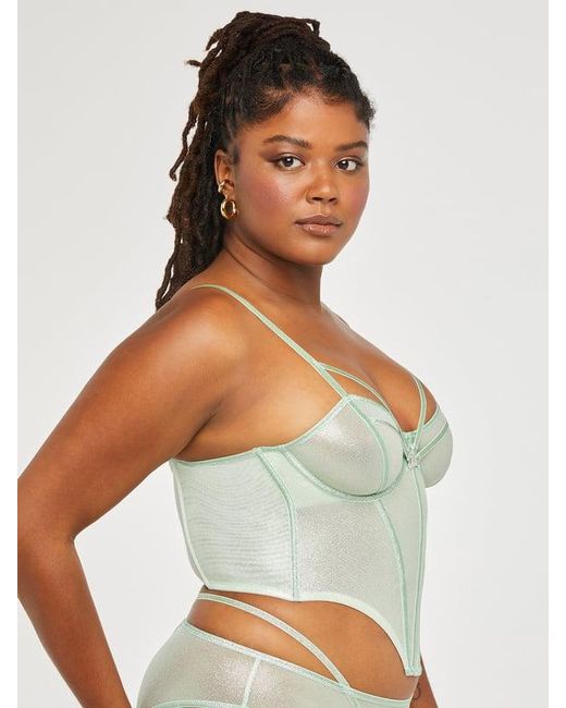 Savage X Green Going Platinum Mesh Bustier