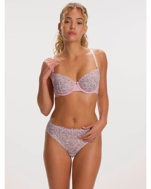 Savage X Brown Savage Not Sorry Printed Lace Cheeky Panty