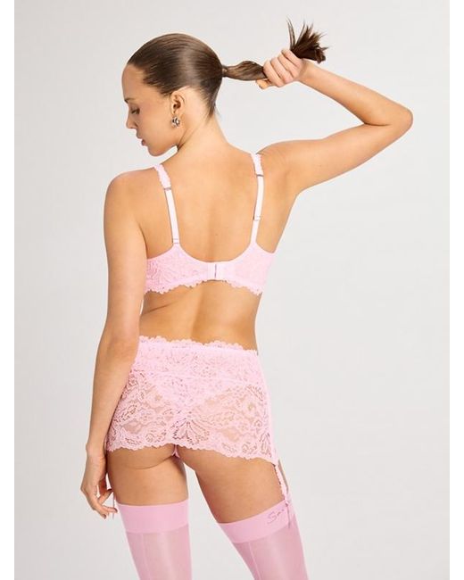 Savage X Pink Romantic Corded Lace Unlined Balconette Bra
