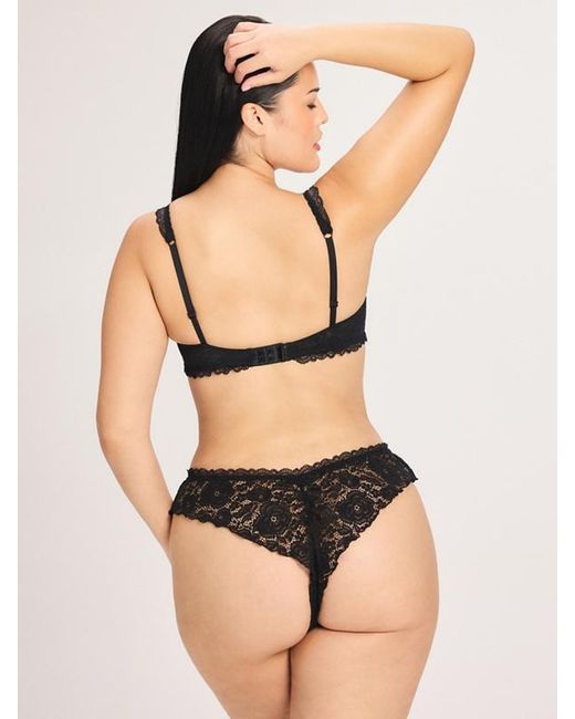 Savage X Black Roselace Unlined Balconette Bra