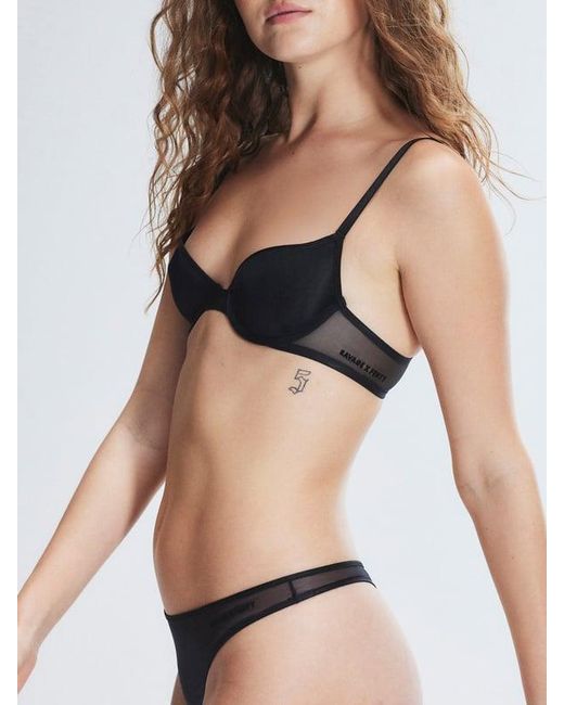 Savage X Black Sheer X Demi Spacer Bra