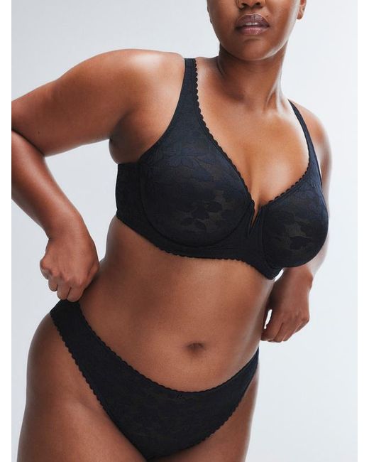 Savage X Black Lavish Lace Brazilian Panty