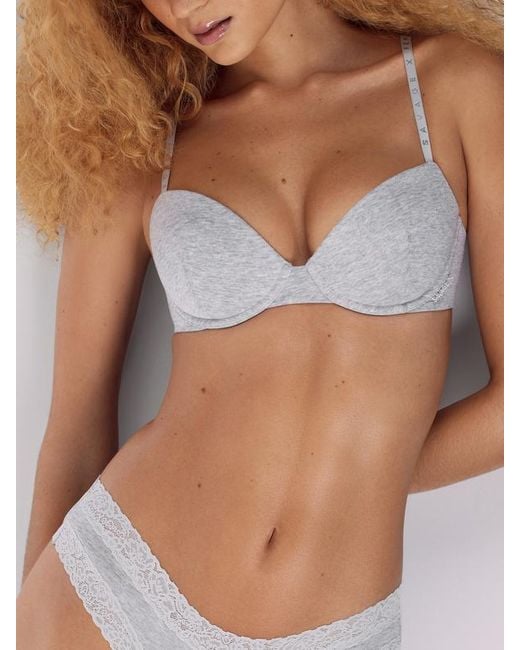 Savage X Blue Cotton Essentials Demi T-shirt Bra