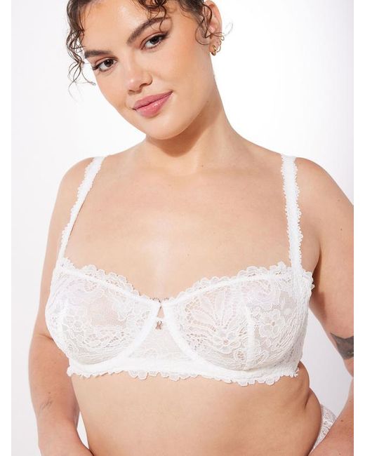 Savage X Natural Romantic Corded Lace Unlined Balconette Bra