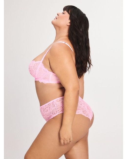 Savage X Natural Romantic Corded Lace Unlined Balconette Bra
