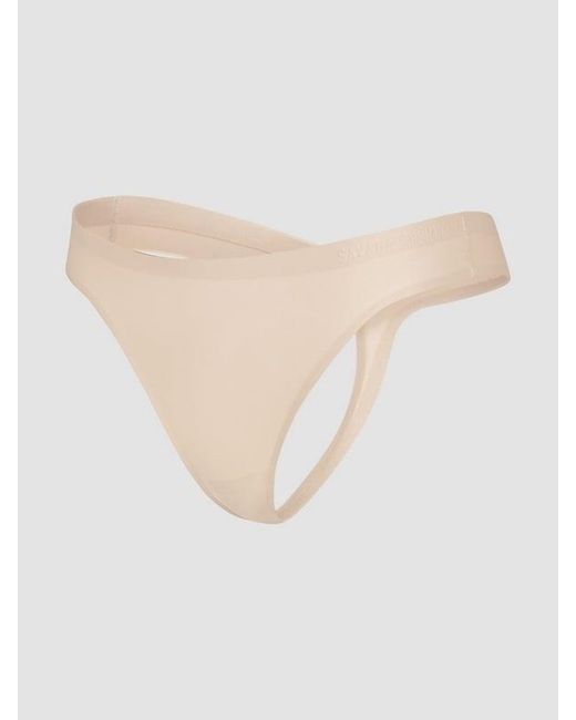 Savage X Brown New Microfiber No-show Thong