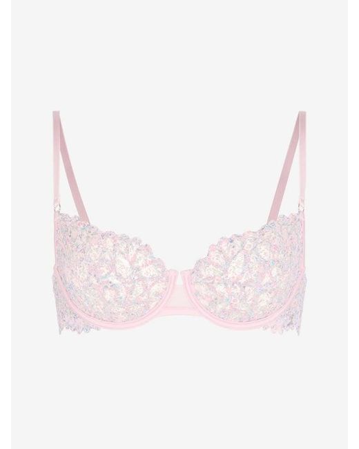 Savage X Pink Savage Not Sorry Printed Unlined Lace Balconette Bra