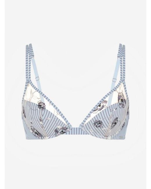 Savage X Blue Bossy Posse Padded Plunge Bra