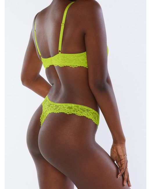 Savage X Yellow Floral Lace Thong