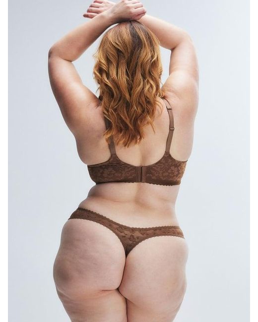 Savage X Brown Lavish Lace Unlined Plunge Bra
