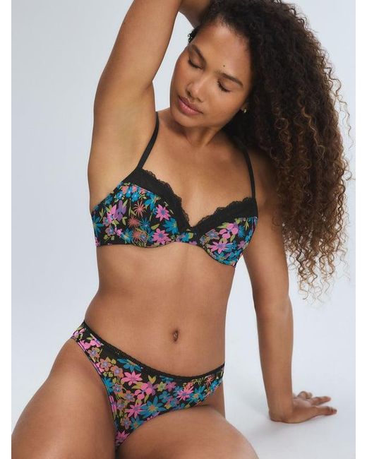 Savage X Blue Hopelace Romantic High-leg Bikini Knickers