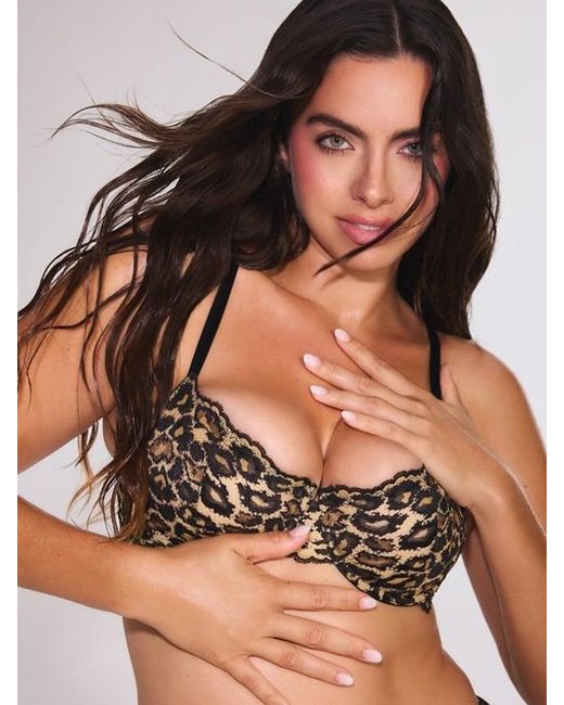 Savage X Black On The Prowl Unlined Lace Balconette Bra