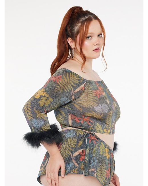 Savage X Gray Trophy Wife Crop Sleep Top
