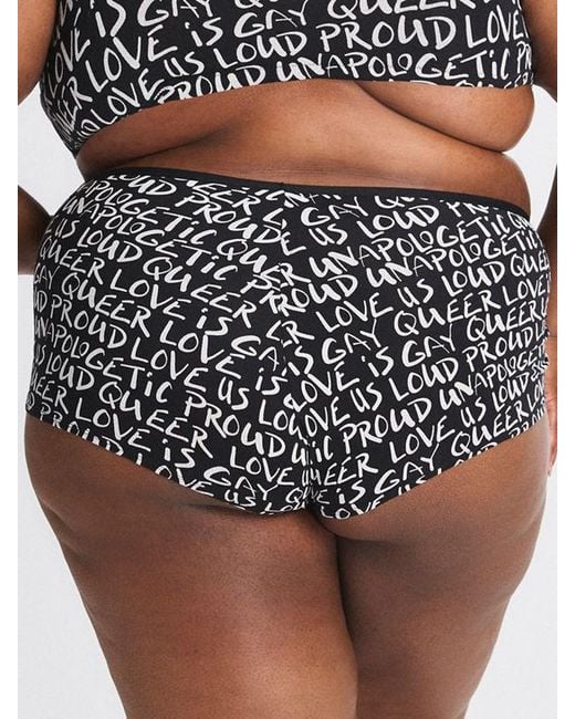 Savage X Black Cotton Essentials Boy Short Knickers