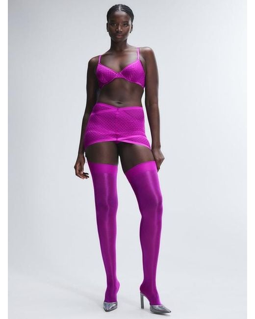 Savage X Pink Show N' Tell Mesh Suspender Skirt