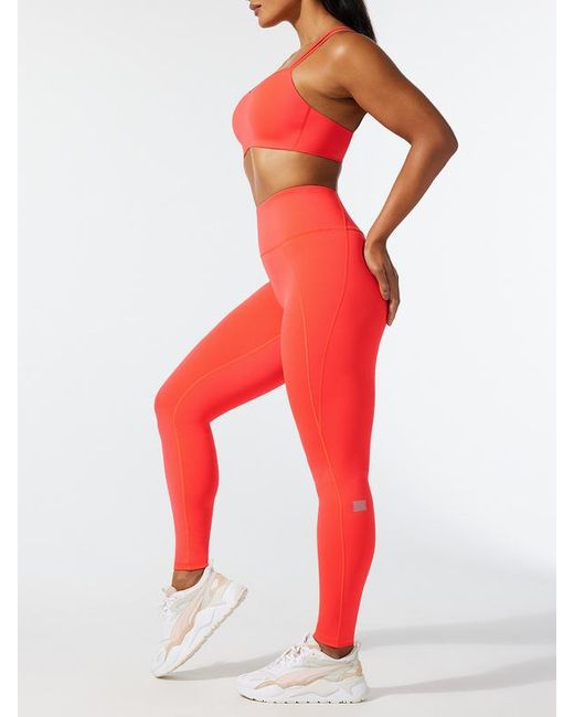 Savage X Red Sky-hi Logo Patch Super High-waist Pocket Leggings