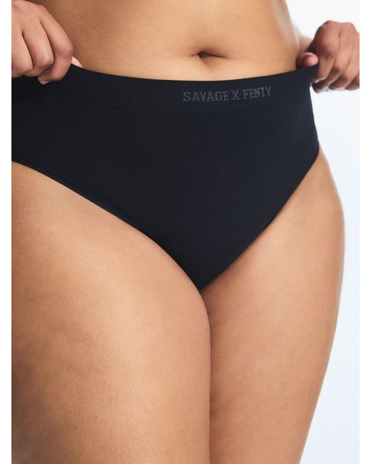 Savage X Black Seamless High-waist Thong