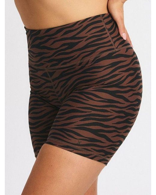 Savage X Brown Running Hot High-waist Bike Short