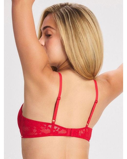 Savage X Red Luxe Lace Push-up Bra