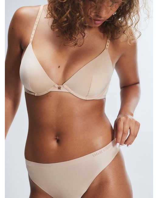 Savage X Brown New Microfiber No-show Thong