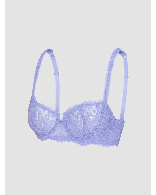 Savage X Blue Romantic Corded Lace Unlined Balconette Bra