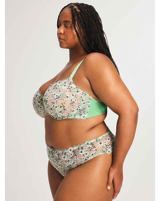 Savage X Green Daisy Darling Lace Unlined Balconette Bra