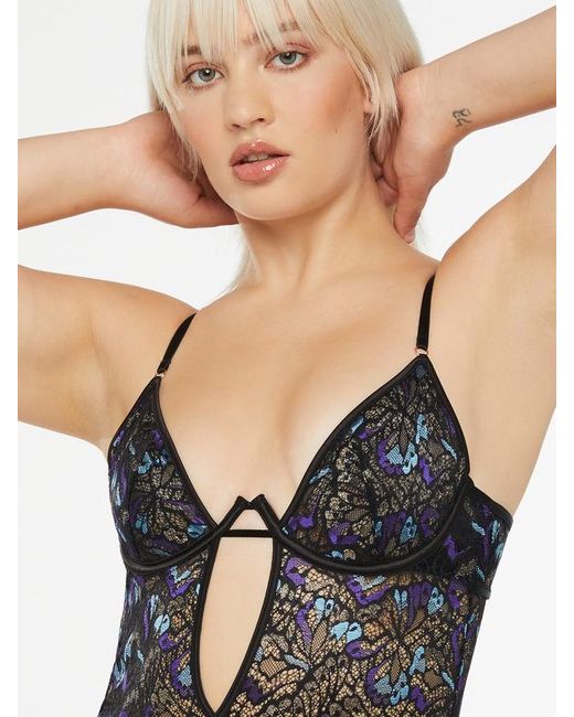 Savage X White Butterfly Wings Lace & Mesh Catsuit