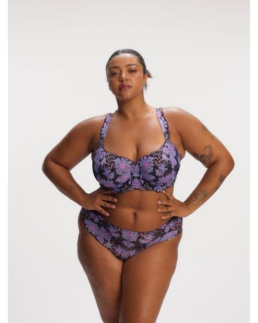Savage X Blue Fleur Fantasy Lace Unlined Balconette Bra