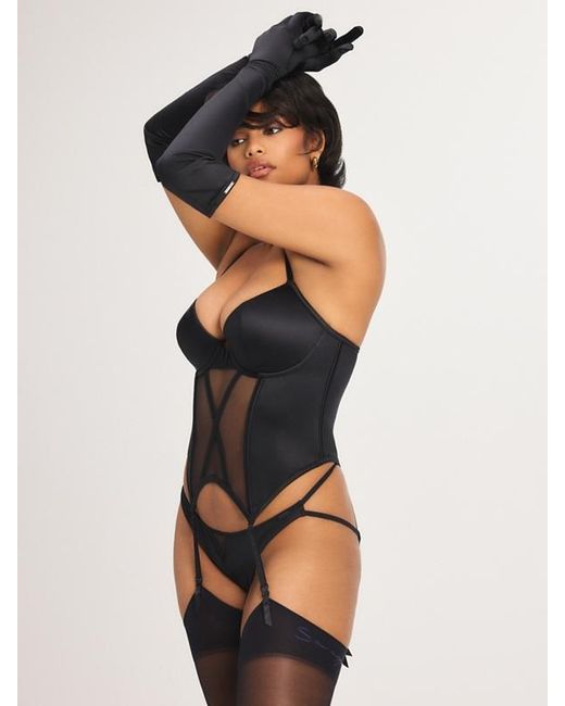 Savage X Black Satin Vixen Underwire Corset