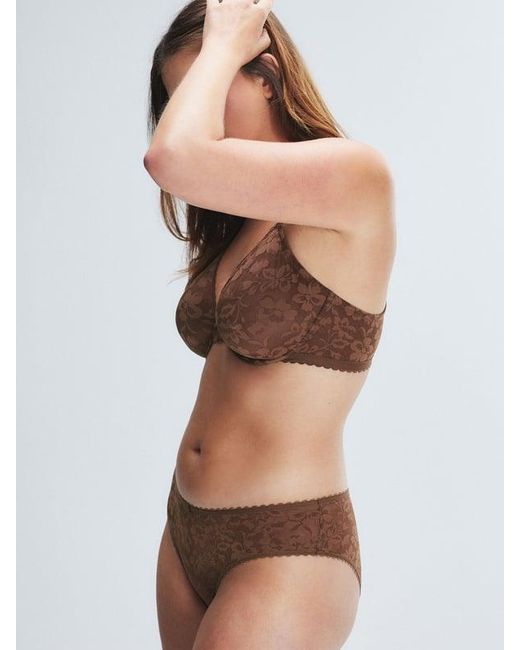 Savage X Brown Lavish Lace Hipster Panty