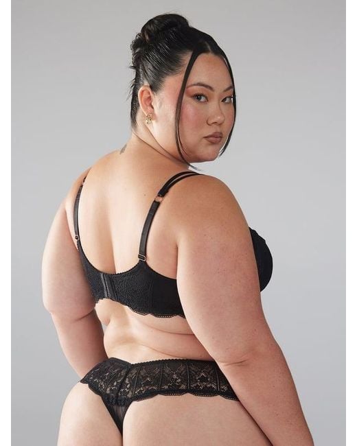 Savage X Black Deco Glass Lace Unlined Bra