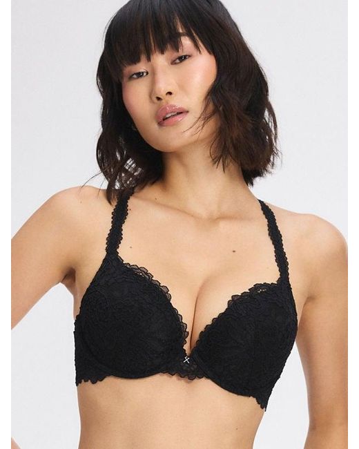Savage X Black Romantic Corded Lace Push-up Bra