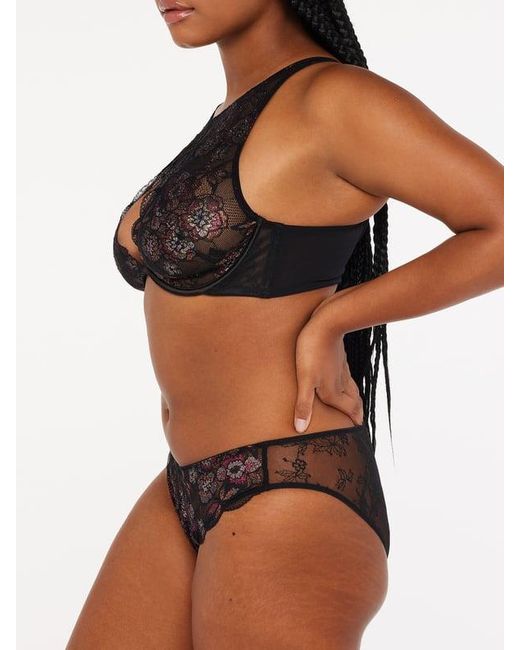 Savage X Black Nymph Nouveau Lace Cheeky Knickers