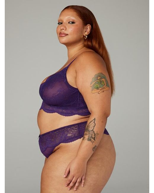 Savage X Purple Haute Lace Triangle Bralette