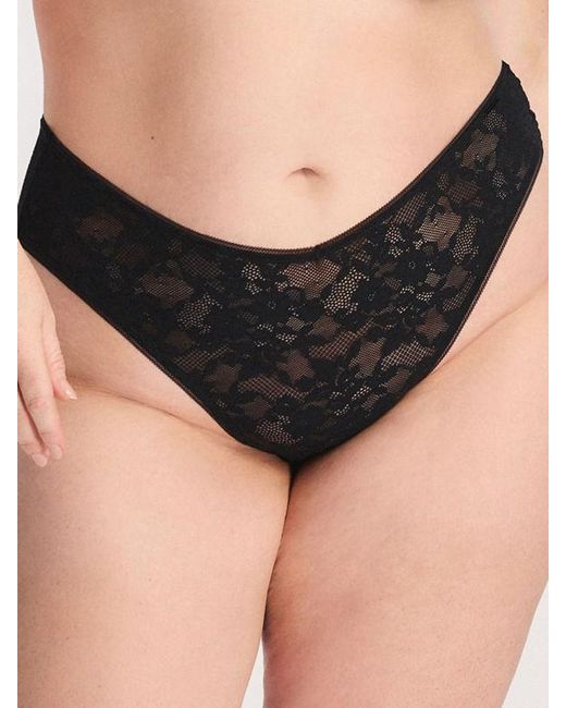 Savage X Black Luxe Lace Cheeky Panty