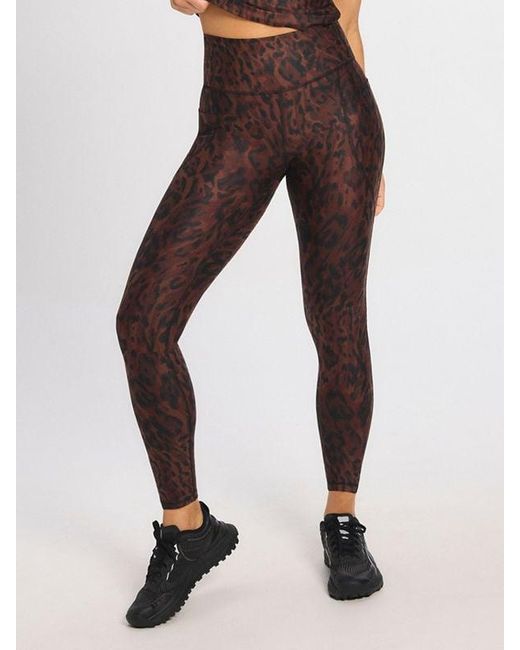 Savage X Brown Supple Flex High-waist Side Pocket Legging