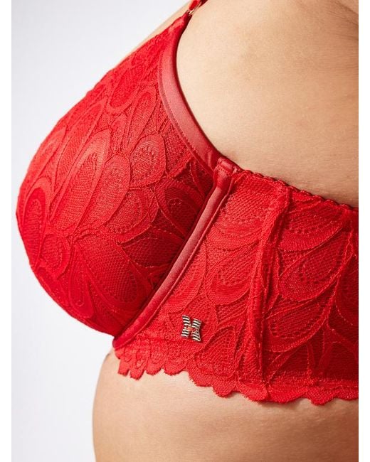 Savage X Red Savage Not Sorry Unlined Lace Balconette Bra
