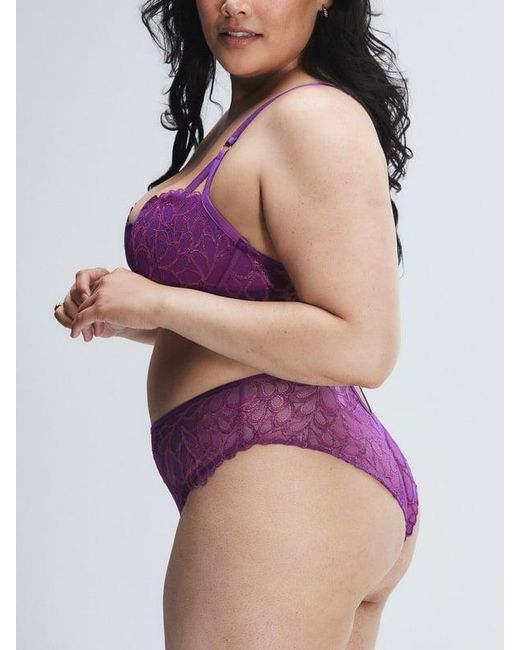 Savage X Purple Savage Not Sorry Lightly Lined Lace Balconette Bra
