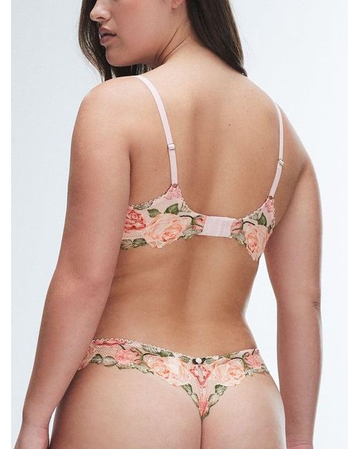 Savage X Brown Les Roses Lace Unlined Balconette Bra