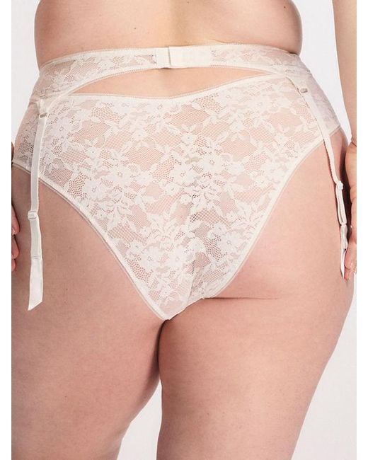 Savage X Natural Luxe Lace Garter Belt