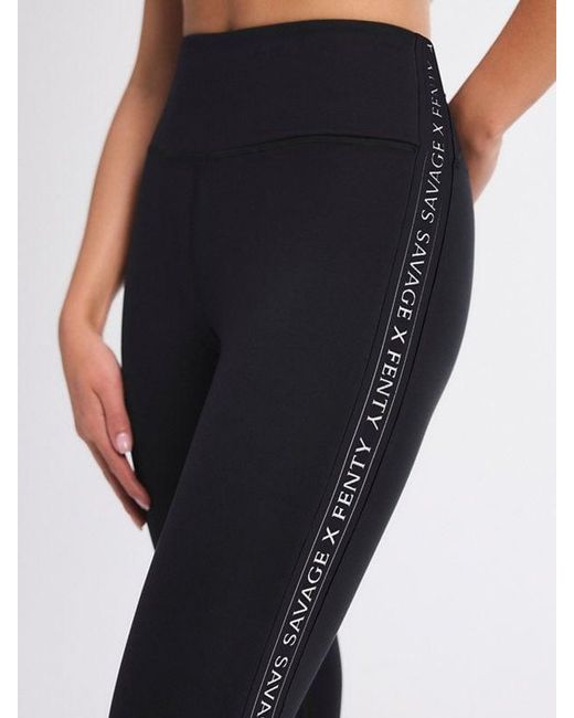 Savage X Blue Supple Flex High-waist Side Logo Band Legging